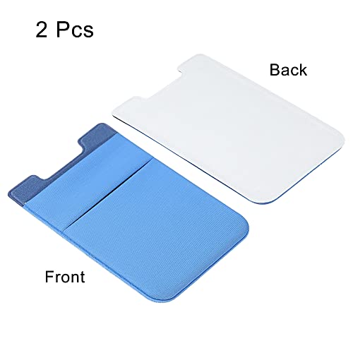 Sourcing Map Porte-Carte Téléphone Spandex 2 Pièces Bleu Foncé