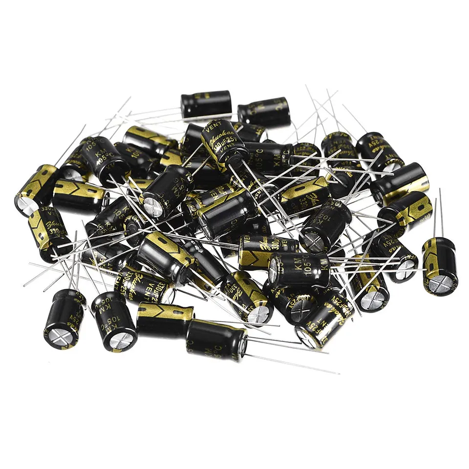 sourcing map 330uF 25V condensateur électrolytique alu lot 50
