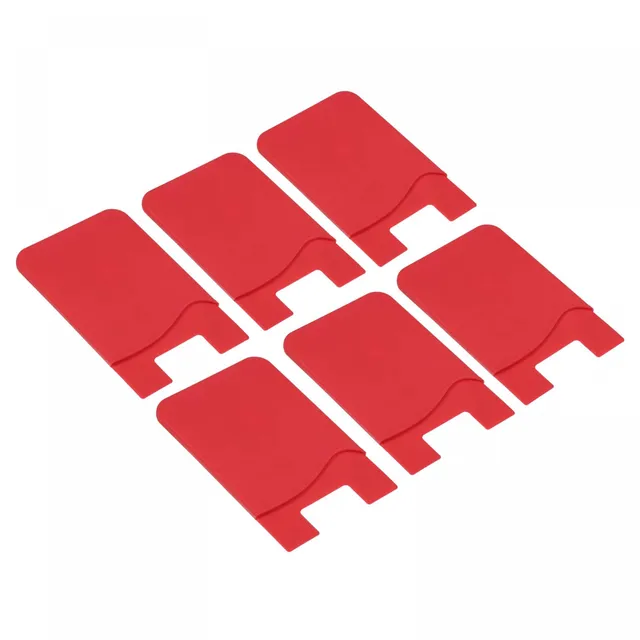 Sourcing Map Electronics porte-carte téléphone rouge lot 6 silicone