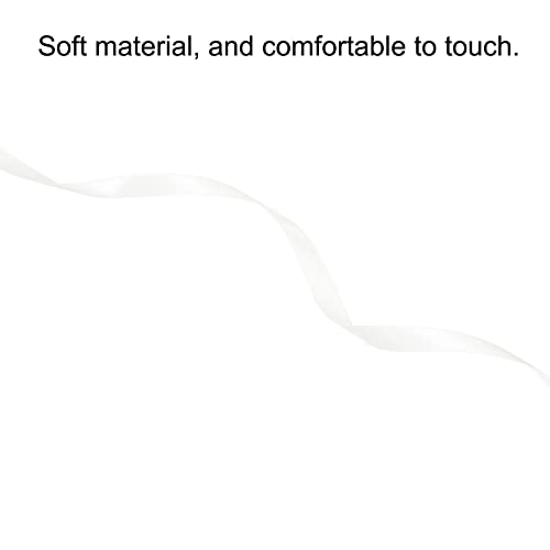 Sourcing Map ruban satin blanc cru 7mm x 91,4m double face