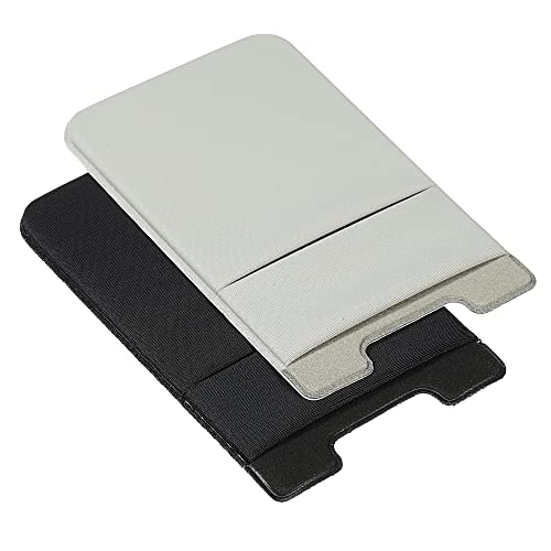 Sourcing Map Electronics porte-carte adhésif double couche noir gris x2