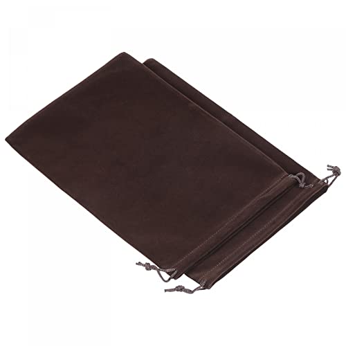 sourcing map pochette microfibre 30x20 cm marron lot 2 anti-rayure
