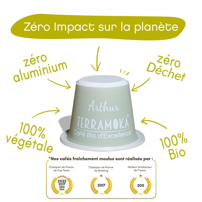 Terramoka Le jeune Arthur capsules café bio Arabica lot 300