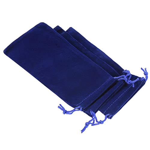 Sourcing Map pochette microfibre bleu foncé 17x8cm lot 3
