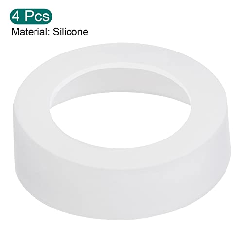sourcingmap Botte Bouteille Silicone Blanc Lot 4 57 mm Antichoc