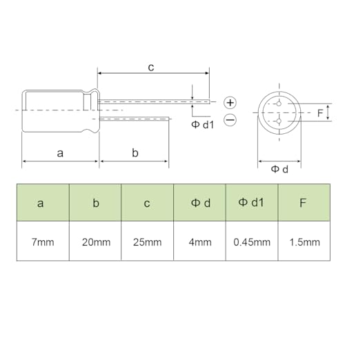 Sourcingmap 3.3uF 50V condensateur électrolytique 4x7mm lot 30