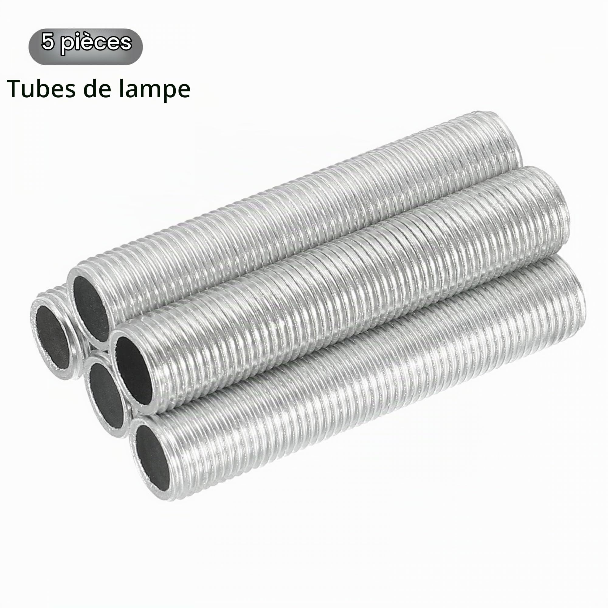 sourcingmap Home Tige Filetée Lampe 5cm 1/8IP 5pcs