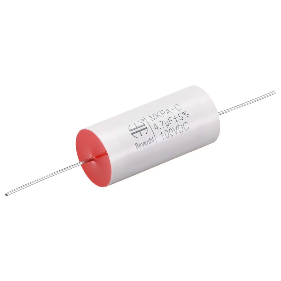 sourcing map Industrial condensateur film 4,7uF 100V axial 1pc
