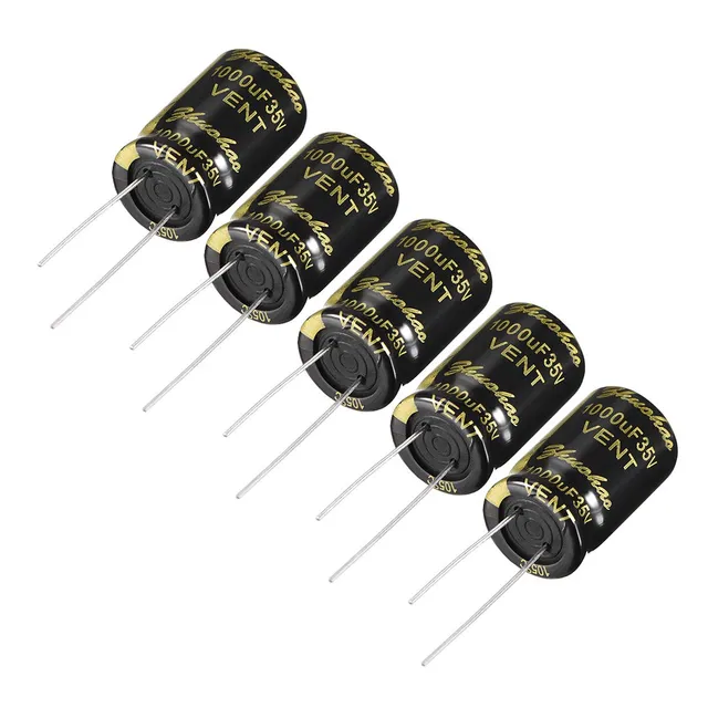Sourcing Map 1000uF 35V condensateur électrolytique 5 pcs 105°C