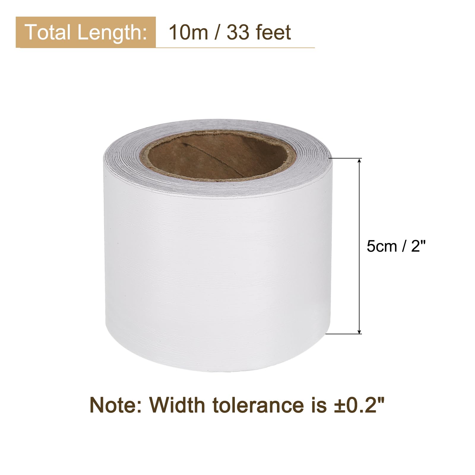 Sourcingmap Home & Garden ruban adhésif grain bois blanc 5cm x 10m PVC