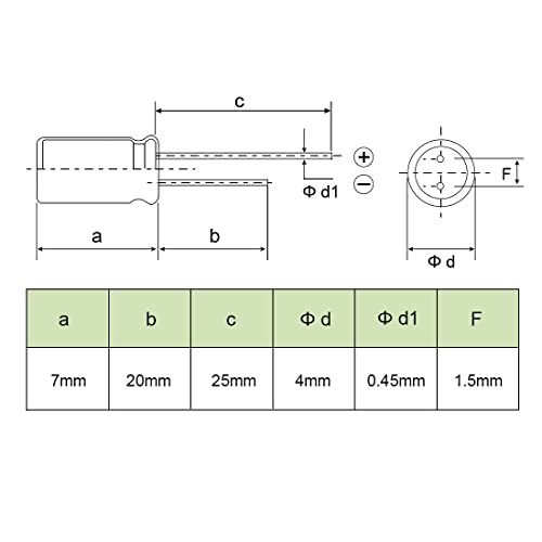 sourcing map 10uF 50V condensateur électrolytique 80 pièces 4x7mm