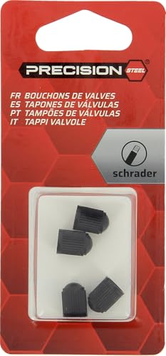 Precision Steel bouchon valve pneu auto noir 4 pcs