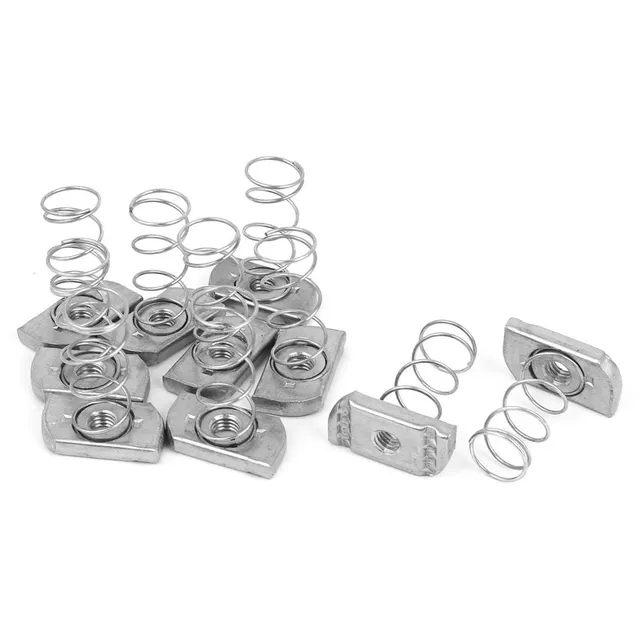 sourcingmap Home écrou ressort rail M8 inox 10 pièces