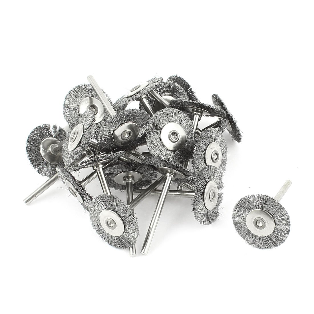 Sourcingmap Roue Polissage Fil Métal 25mm Lot 22 Tige 3mm