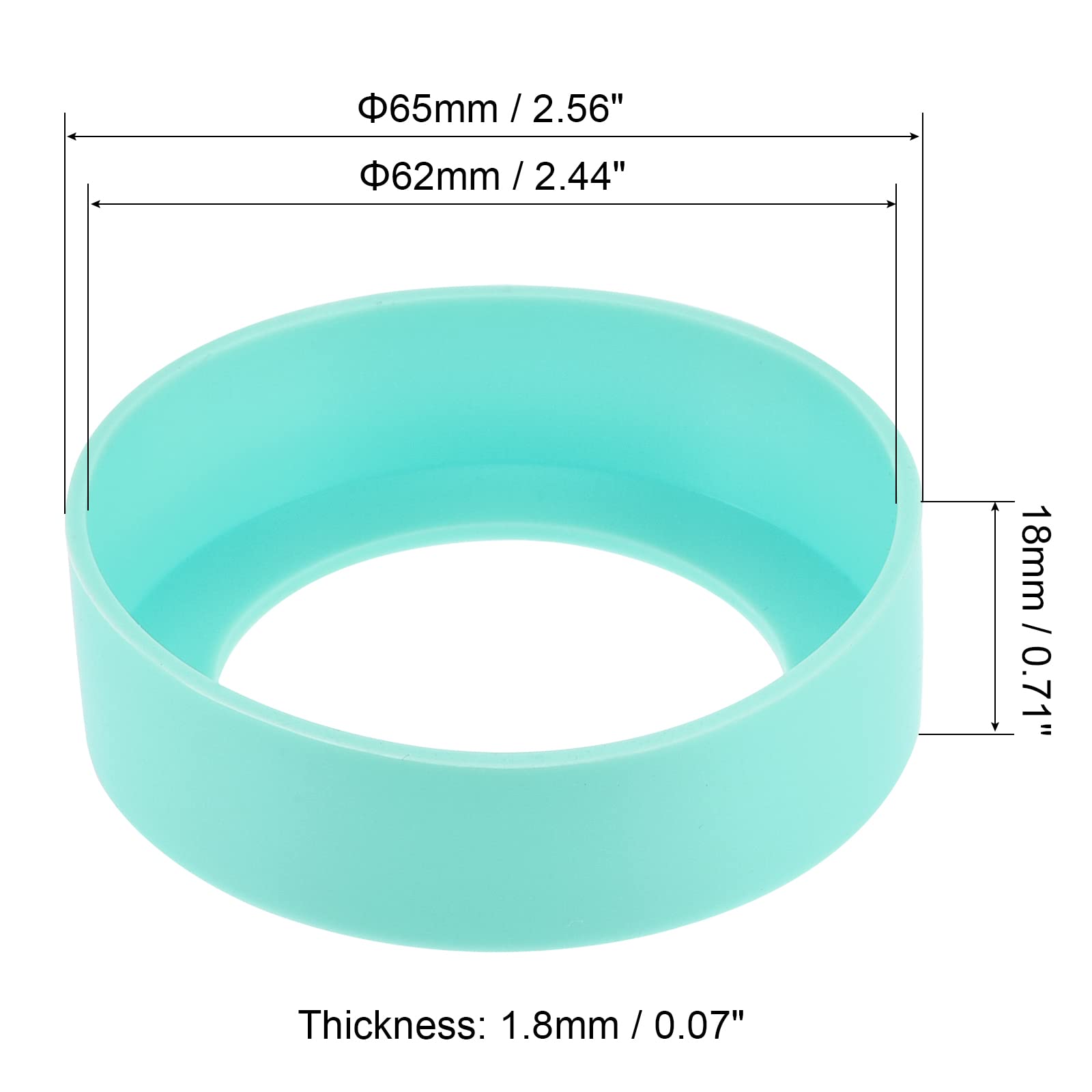 sourcingmap Home & Garden socle gourde silicone cyan lot 2 antidérapant