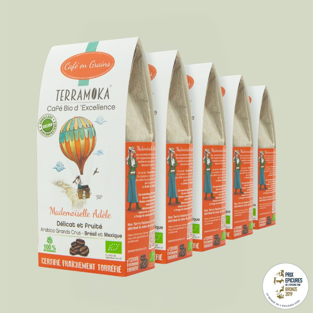 Terramoka Mademoiselle Adèle café grains bio 1 kg fruité