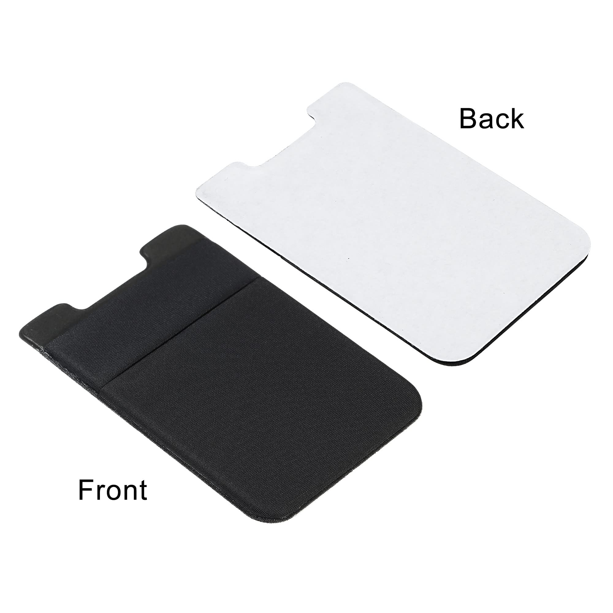 Sourcing Map Electronics porte-carte adhésif double couche noir gris x2