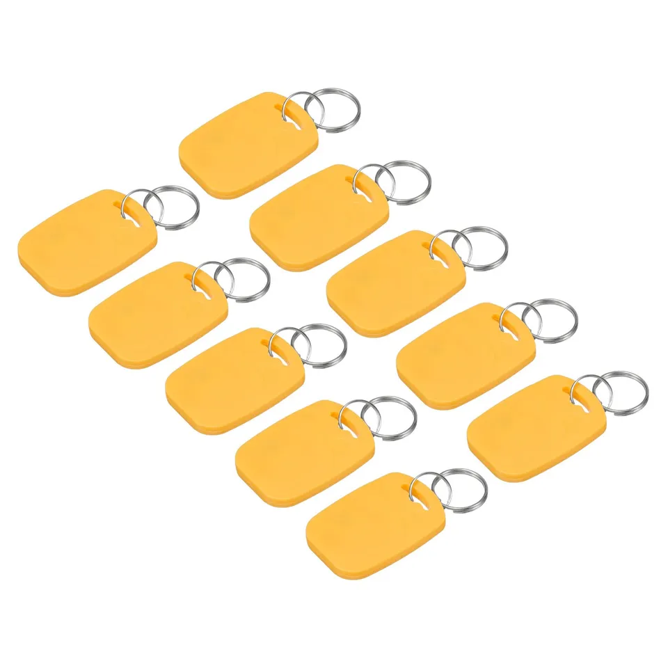 Sourcing Map double fréquence porte-clés RFID jaune lot 12