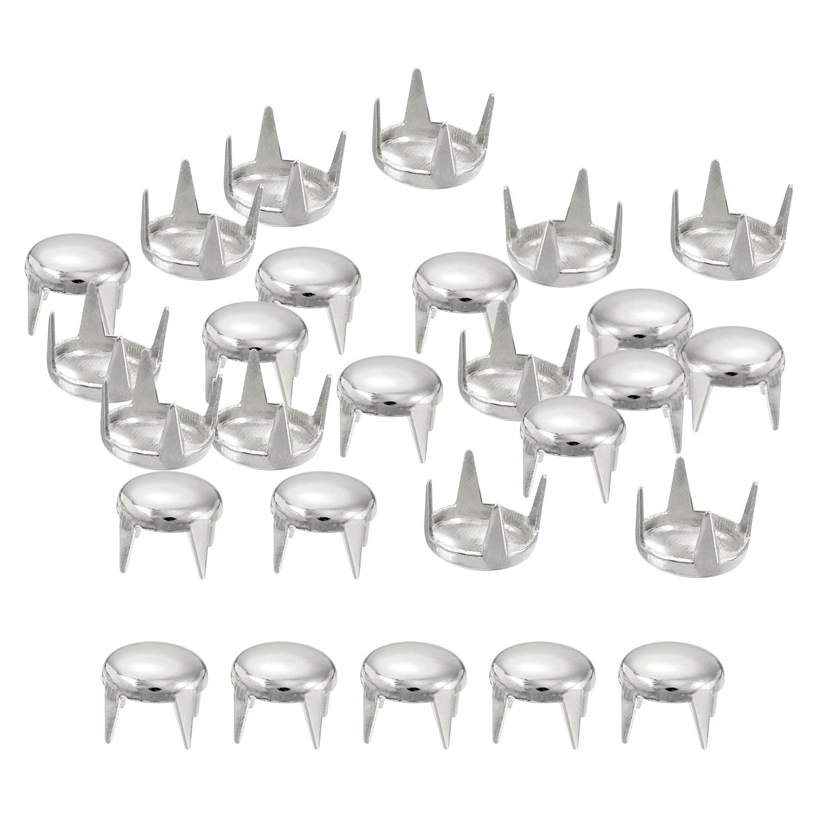 Sourcingmap Rivet cuir dôme 7mm argenté métal lot de 100