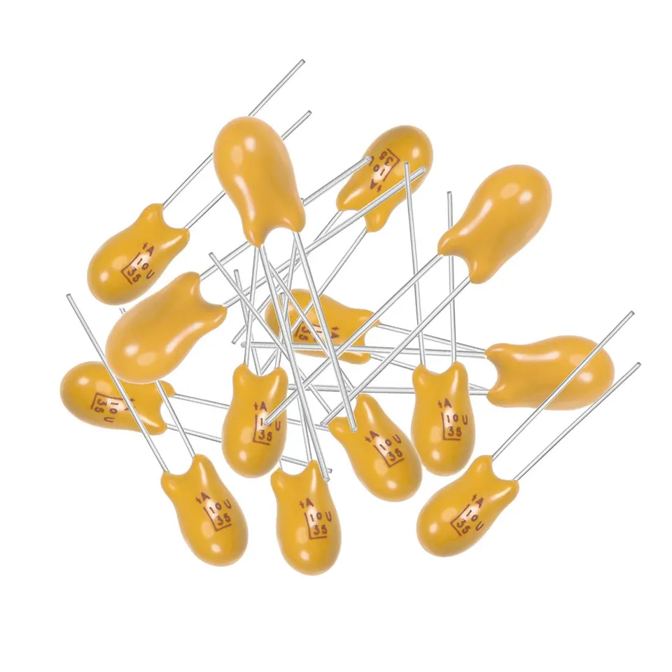 Sourcing Map 10uF 35V condensateur tantale 15 pcs radial jaune