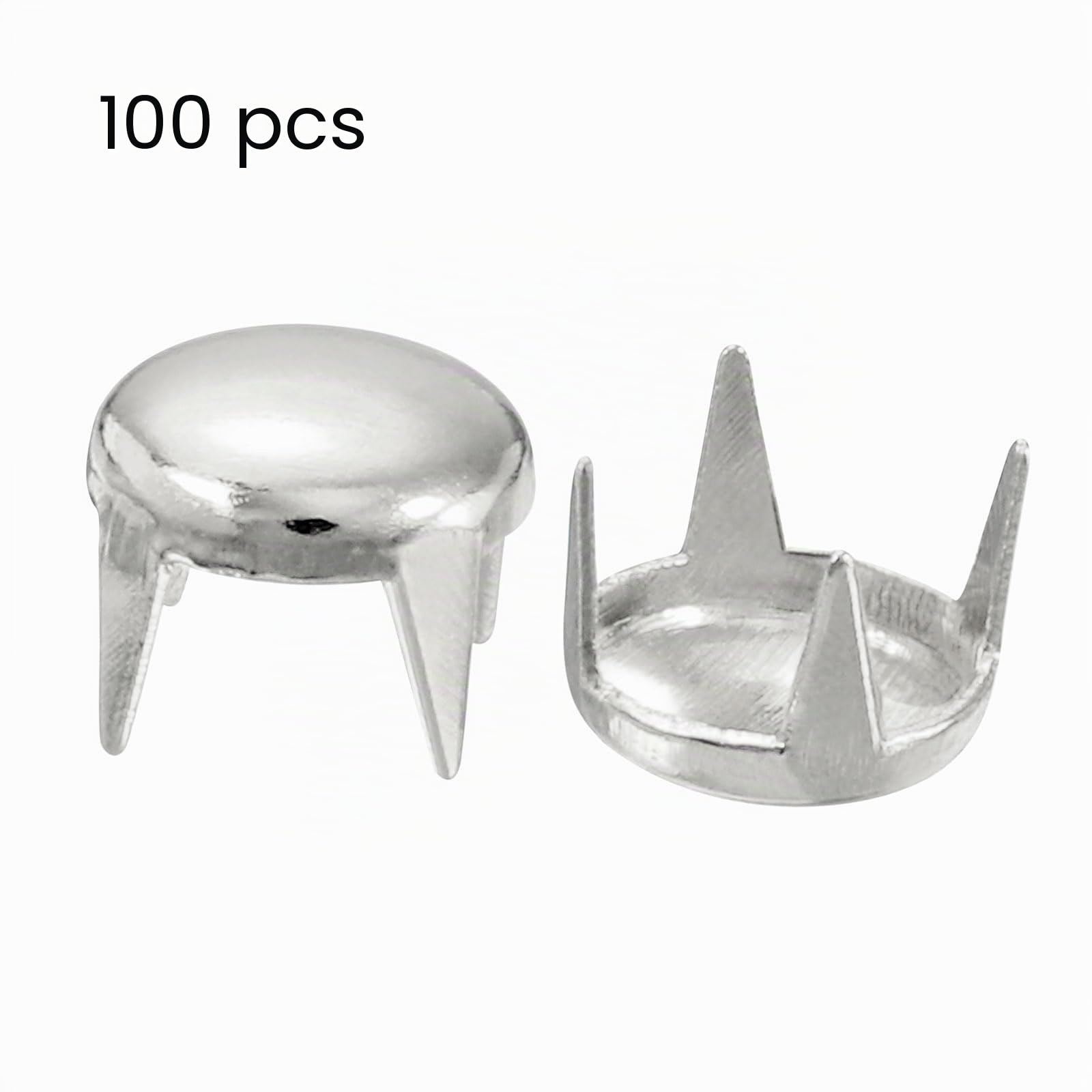 Sourcingmap Rivet cuir dôme 7mm argenté métal lot de 100