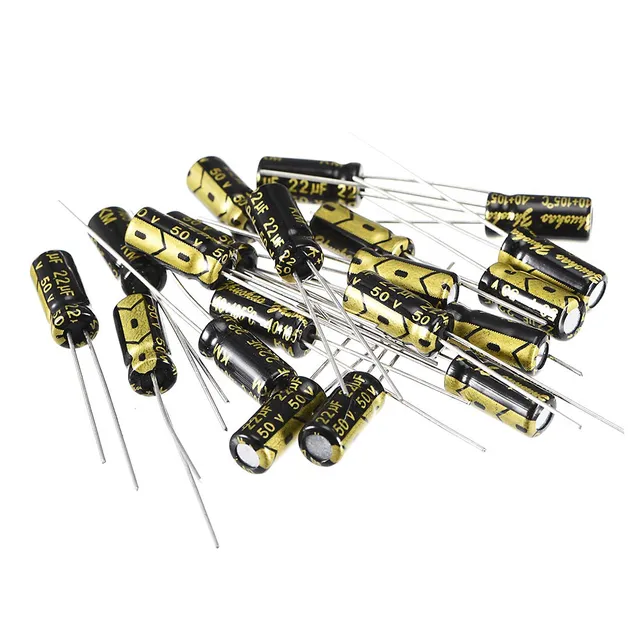 sourcing map 22uF 50V condensateur électrolytique 20pcs 5x11mm