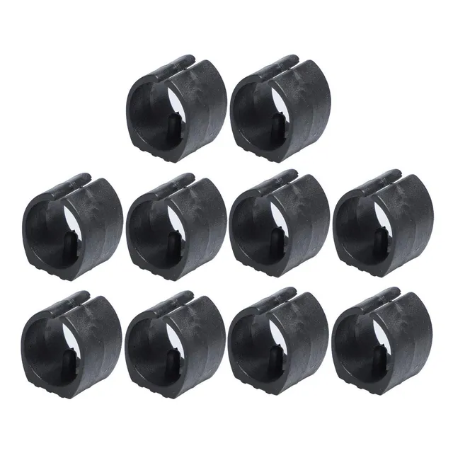 Sourcing Map patin chaise tube rond noir 20 mm 10 pcs