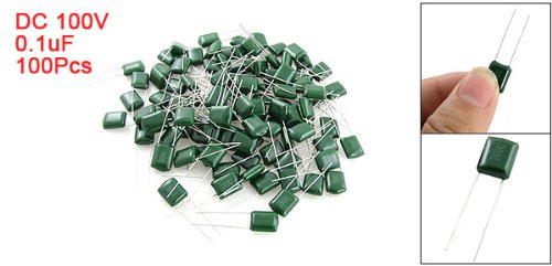 sourcingmap Condensateur Mylar Polyester 0,1µF 100V Lot 100
