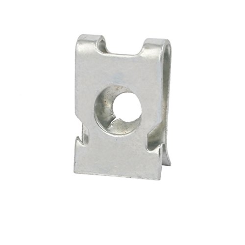 sourcing map Écrou U M4 clips carénage auto 20pcs acier argent