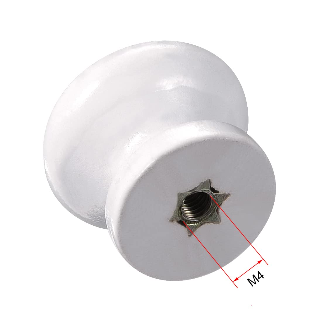 Sourcing Map Home & Garden bouton bois blanc 24 mm lot de 10