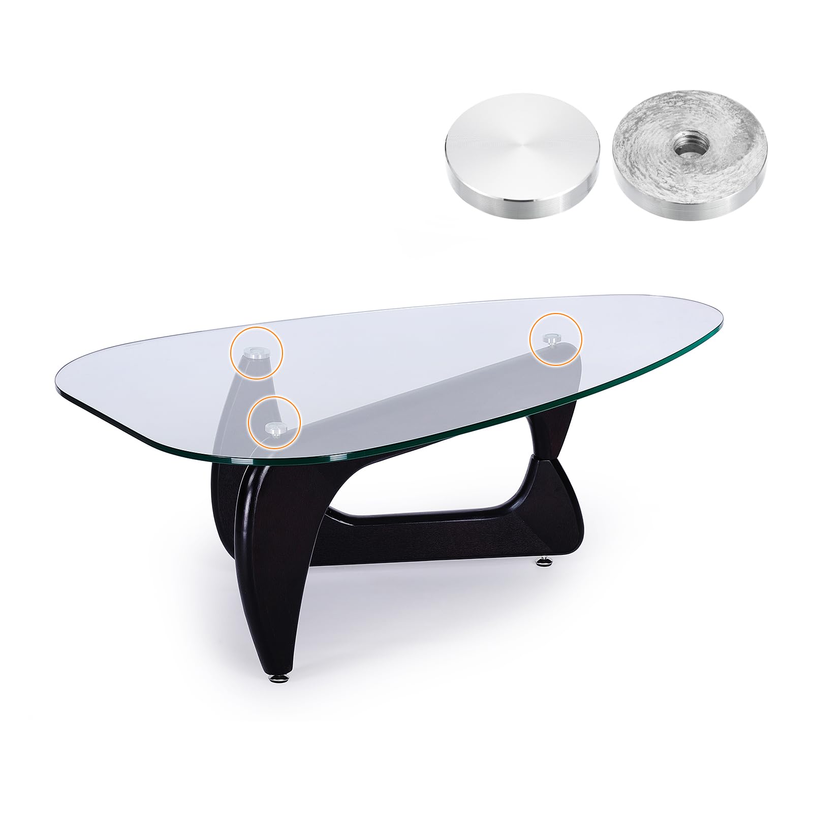 Sourcingmap Disque Aluminium Rond 40mm Argent 4 Pièces