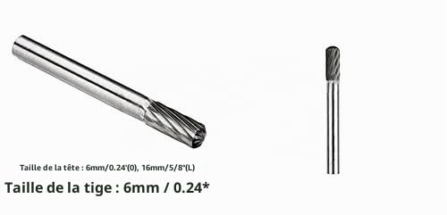 Sourcingmap C0616M06 fraise rotative carbure 6mm cylindre
