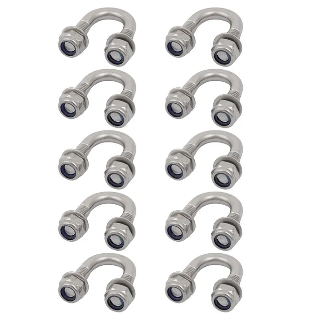 Sourcingmap Industrial boulon U M6 inox 304 tuyau 12mm 10pcs