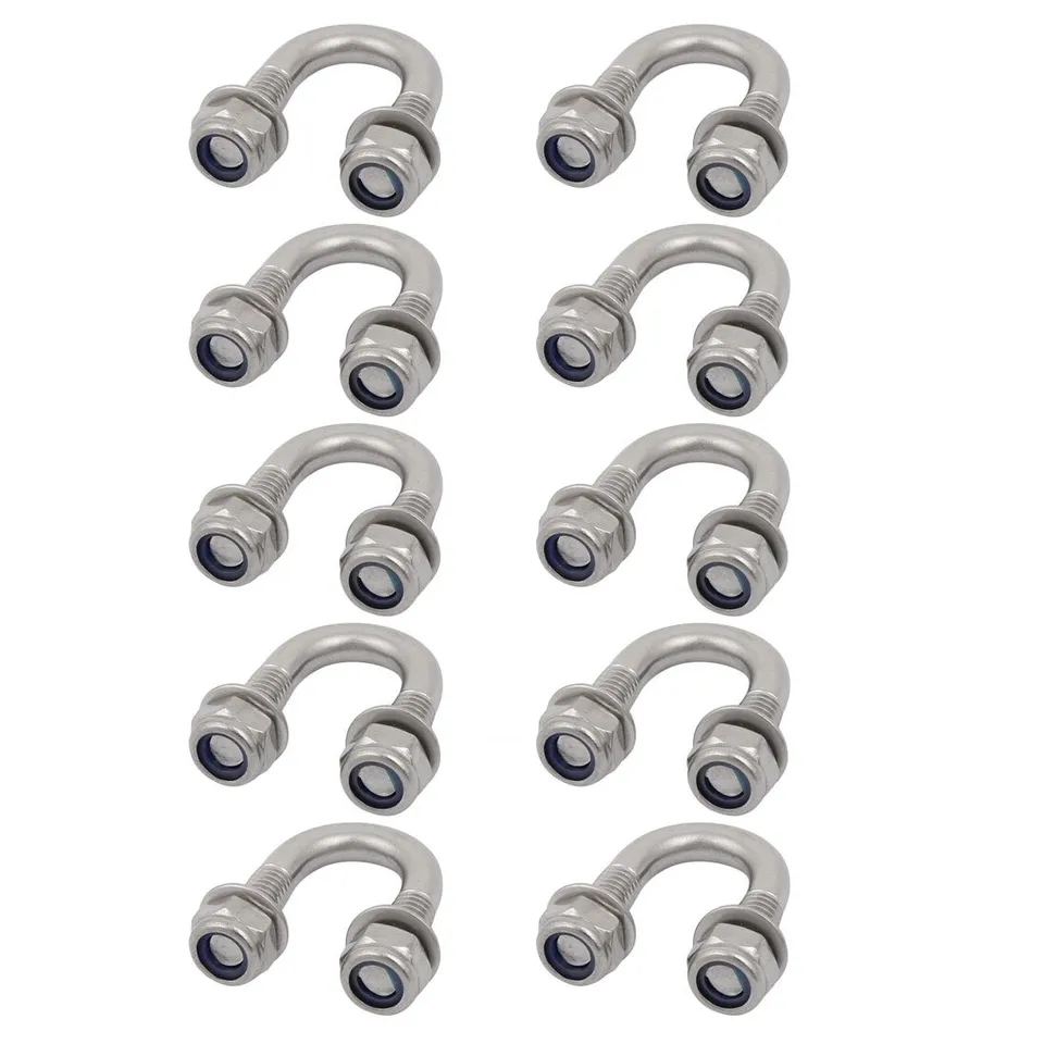 Sourcingmap Industrial boulon U M6 inox 304 tuyau 12mm 10pcs