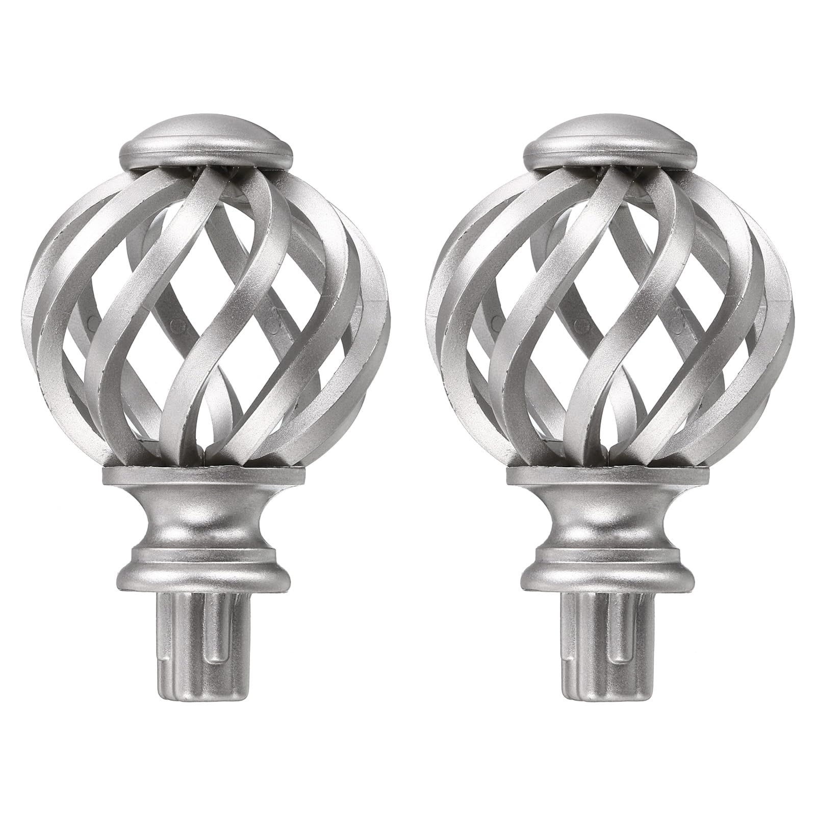 Sourcingmap Embout Tringle à Rideau Argent 19mm 2 Pièces