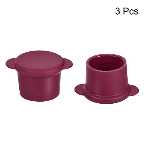 Sourcingmap Home & Garden bouchon bouteille silicone fuchsia 3 pcs