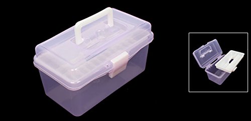 Sourcingmap Boîte Rangement Outils Violet Transparent Poignée