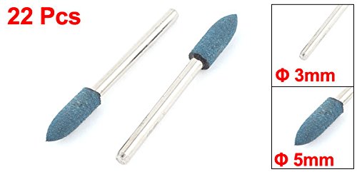 sourcing map pointe caoutchouc bleu 5 mm tige 3 mm lot 22