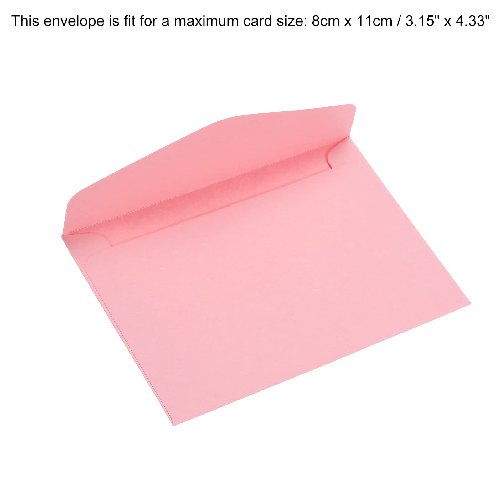 sourcing map Office mini enveloppes papier rose 60 pièces