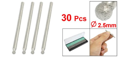 Sourcingmap Industrial meule montée diamant sphérique 2,5 mm x30
