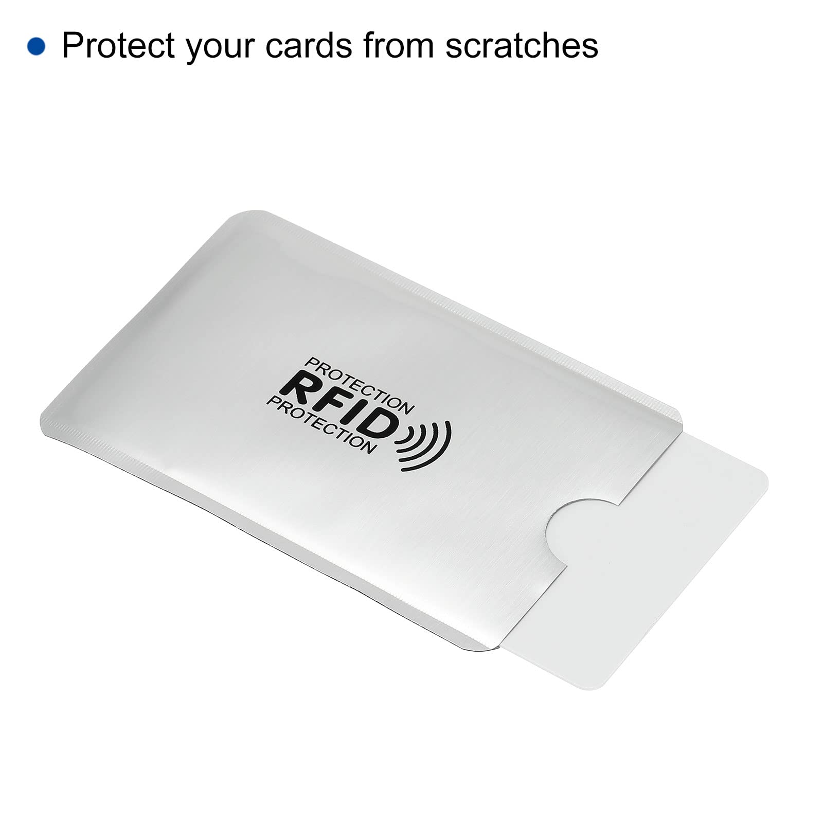 sourcing map Étui carte RFID NFC argenté lot de 30