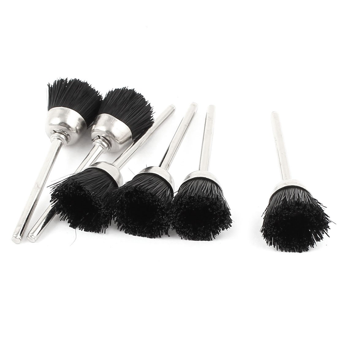 Sourcingmap Roue 15mm brosse nylon noir lot 6