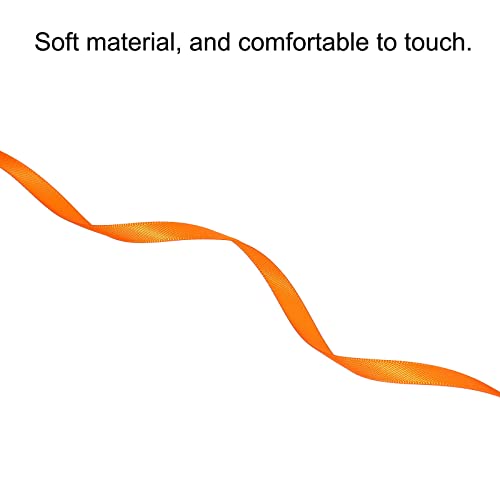 Sourcing Map Ruban Satin 7mmx91,4m Orange Cadeau Nœud