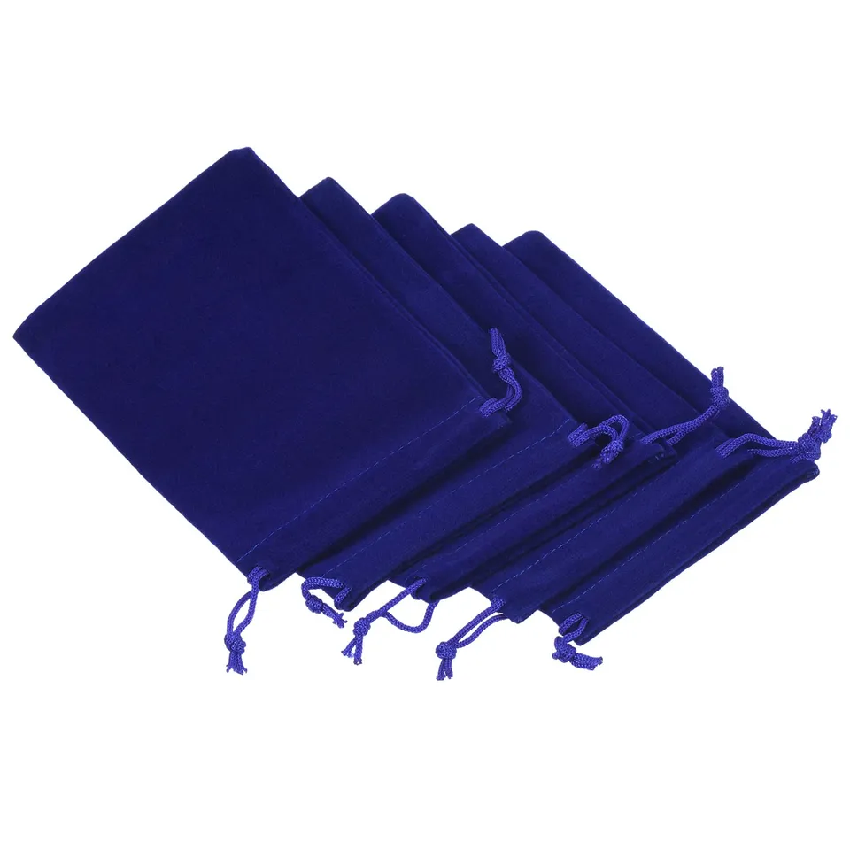 Sourcing Map 14x10cm Pochette Microfibre Bleu Foncé Lot 10