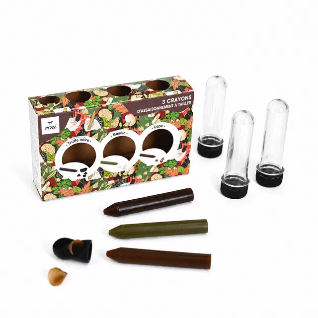 OCNI Coffrets 3 crayons Festive Feast Basilic Truffe Cèpe