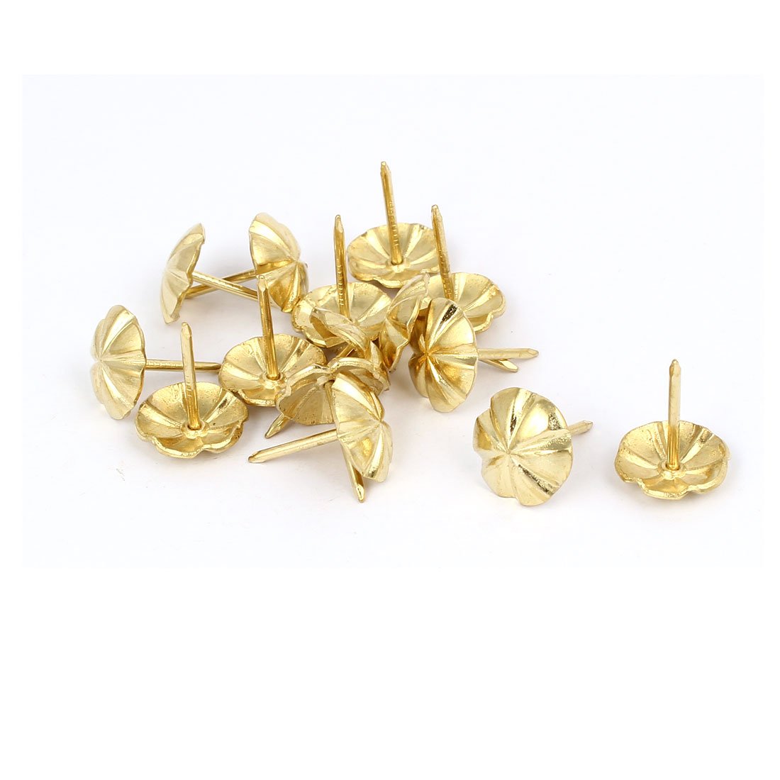 Sourcing Map 15 Punaises Tapissier Doré 16 mm
