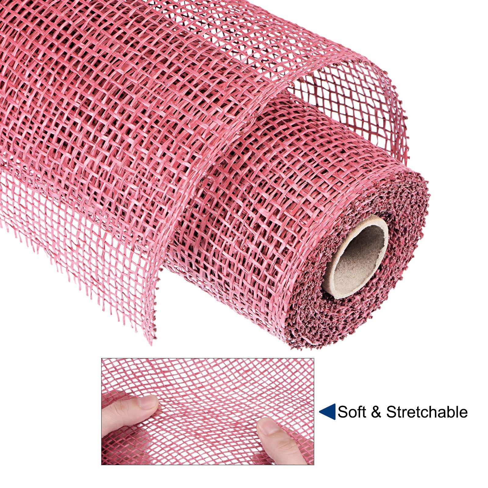 Sourcingmap Home & Garden ruban toile de jute rose 25,4 cm x 4,57 m