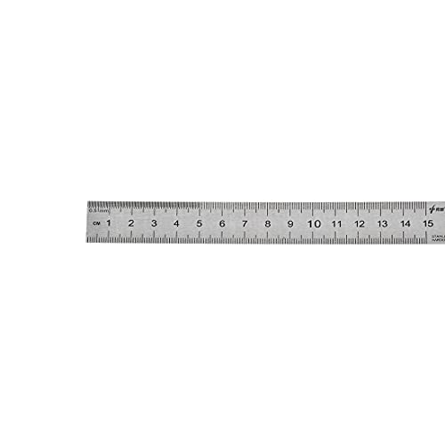 Sourcing Map Règle inox 15cm graduée trou suspension 2pcs