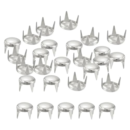 Sourcingmap Rivet cuir dôme 7mm argenté métal lot de 100