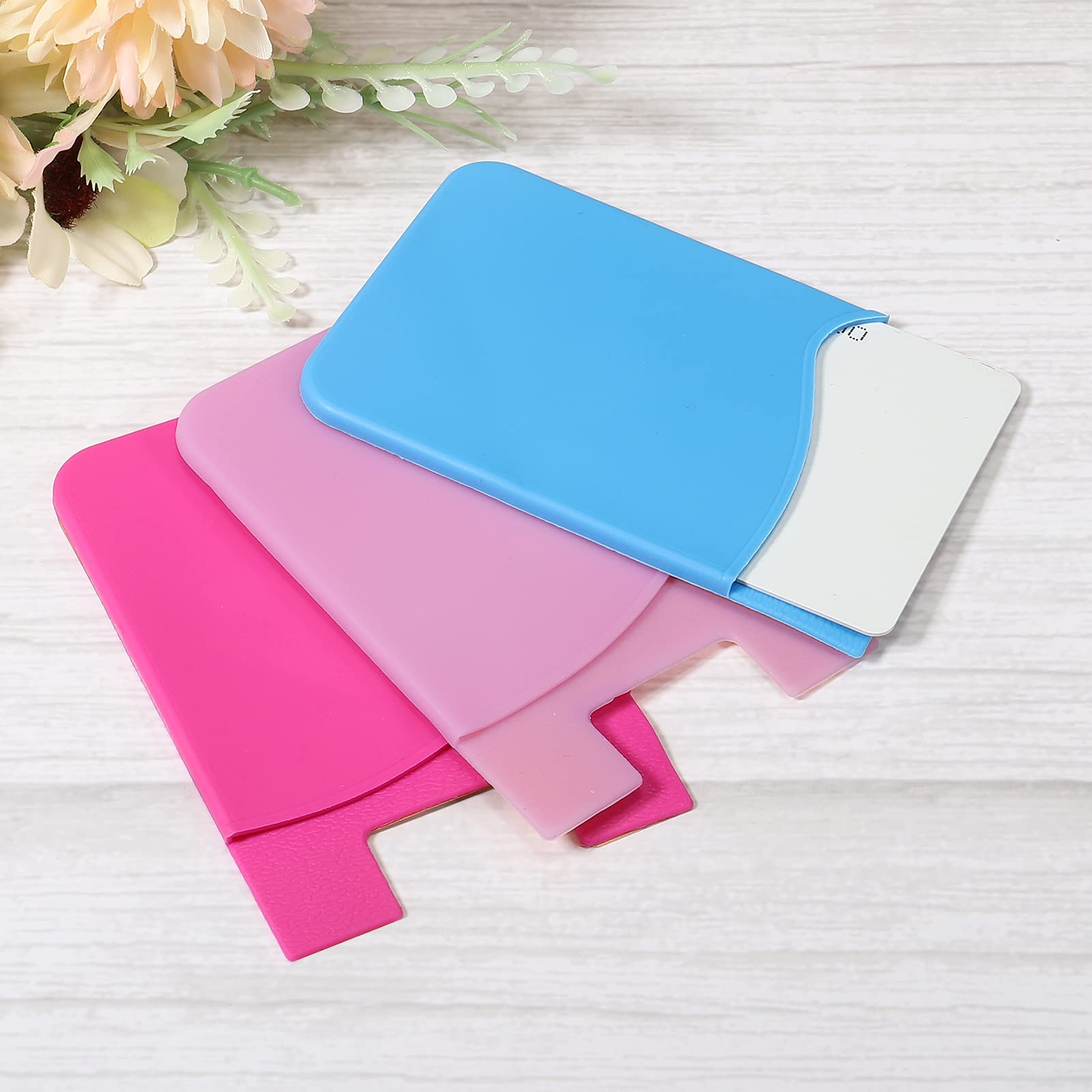 Sourcing Map Electronics Porte-Carte Téléphone Silicone Rouge Bleu Rose x3